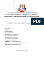 GRUPO 6. LOS RETOS DE LA SOCIOLOGÍA EN SIGLO XXI