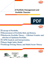 Unit V , VI AND VIII Concepts of Portfolio Management & Portfolio Theories