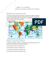 Exercícios coordenadas e fusos