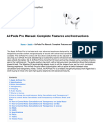 Apple Airpods Pro Complete Featuresinstruction