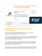 How to Easily Accept Cryptocurrency Payments on Your WordPress Website