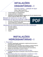 Aula 1 Instalações Hidro-Sanitárias I