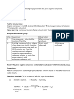 Organic functional group detection