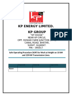 SOP for work at height and BFG line.