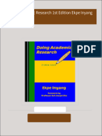 Instant Access to Doing Academic Research 1st Edition Ekpe Inyang ebook Full Chapters