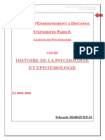 HISTOIRE ET EPISTEMOLOGIE DE LA PSYCHOLOGIE