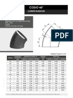 CODO ACERO INOX  45° SCH 10-40-80