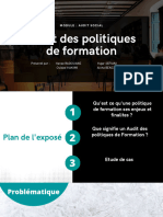 Audit des politiques de formation ppt