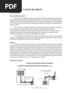 Cavitación y Golpe de Ariete