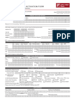 New Dormant Activation form - Single Holder