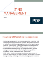 Marketing Management UNIT 1