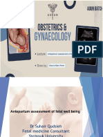 Lec 12 - Antepartum assessment of fetal wellbeing