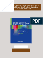 Teaching Professional Attitudes and Basic Clinical Skills to Medical Students A Practical Guide 2nd Edition Jochanan Benbassat 2024 Scribd Download