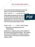 Respiration ( Glycolysis)