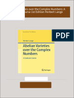 Download Abelian Varieties over the Complex Numbers: A Graduate Course 1st Edition Herbert Lange ebook All Chapters PDF