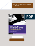 Download Surgical Critical Care for the MRCS OSCE Mazyar Kanani ebook All Chapters PDF