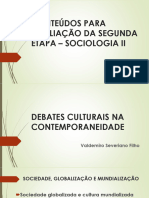 SOCIOLOGIA II - CONTEÚDOS PARA A AVALIAÇÃO