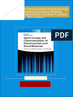 [FREE PDF sample] Spectroscopy and Characterization of Nanomaterials and Novel Materials Experiments Modeling Simulations and Applications 1st Edition Prabhakar Misra (Editor) ebooks