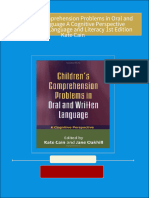 Immediate download Children s Comprehension Problems in Oral and Written Language A Cognitive Perspective Challenges in Language and Literacy 1st Edition Kate Cain ebooks 2024