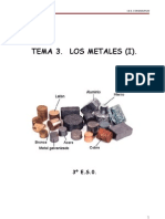 Tema 3: Los Metales. Clasificación y Propiedades. 3º de Eso.