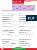 Jingle Bells Worksheet Fill in the Blanks