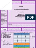 Averages from tables PixiPPt