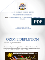 Ozone Depletion, Human survival and infectious diseases