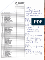 Chemistry Investigatory project roll.no list