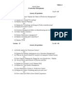 Production Management Section - A 5 X 5 25 Answer All Questions