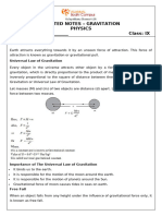 Ix Gravitation Printed Notes