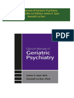 Download full Clinical Manual of Geriatric Psychiatry Concise Guides 1st Edition James E. Spar   Asenath La Rue ebook all chapters