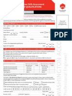 Washington Accord Application Form