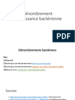 Chapitre 4 dénomnrement et croissance bactérienne