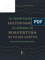 Livro - CERQUEIRA-NETO, Sebastião P G de. Da cientificidade de Milton Santos ao ativismo de Boaventura Sousa dos Santos - Uma proposta de geografia popular. 2020