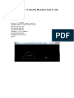 Program To Draw A Triangle and A Line