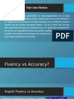 English Fluency vs Accuracy