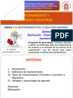 ClaseSesion2DefinicionFinalidadyTiposdeMantenimiento