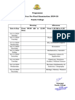 HS First Year Pre Final 2024-25 Programme