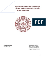 Use of Mucoadhesive Materials To Design Delivery Particles For Treatment of Chronic Rhino Sinusitis