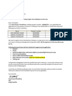 malaysia forwarding letter FOR VISA