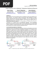 Power Production From A Moderate - Temperature Geothermal Resource