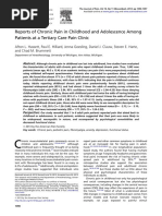 2013_Afton_Reports of Chronic Pain in Childhood and Adolescence Among