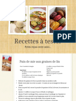 Recettes à tester