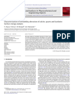 Characterization of wettability alteration of calcite, quartz and kaolinite