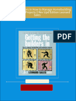 Download ebooks file Getting the Builders in How to Manage Homebuilding And Renovation Projects 2 Rev Upd Edition Leonard Sales all chapters