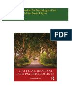 Download Critical Realism for Psychologists First Edition David Pilgrim ebook All Chapters PDF