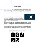 Report on Handwritten Digit Recognition using a Feedforward Neural Network