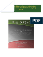 Instant Access to Optimality Conditions in Convex Optimization A Finite dimensional View 1st Edition Joydeep Dutta ebook Full Chapters