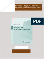 Full Download Introduction to Infinity Categories Compact Textbooks in Mathematics  1st Edition Markus Land PDF DOCX