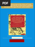 Complete Download The Western Manuscripts in the Library of Trinity College Cambridge Volume 3 A Descriptive Catalogue 1st Edition Montague Rhodes James (Editor) PDF All Chapters